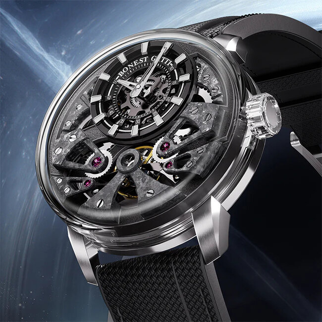 Bonest Gatti BG4002-R2 Herrenuhr Black Exoskeleton