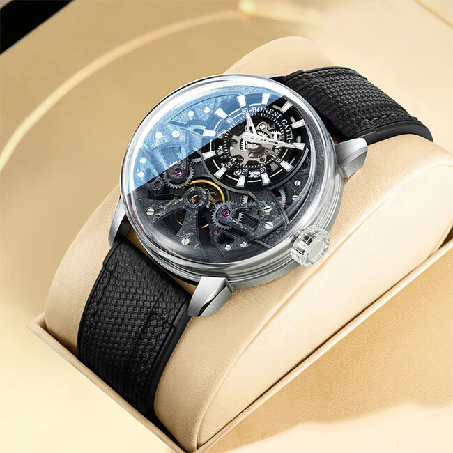 Bonest Gatti BG4002-R2 Herrenuhr Black Exoskeleton