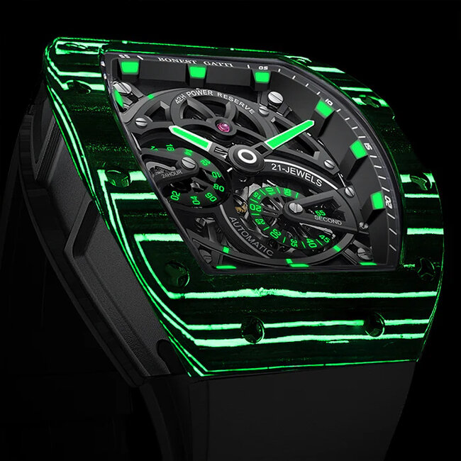 Bonest Gatti  BG9004-R2 Herrenuhr Black Carbon Fiber