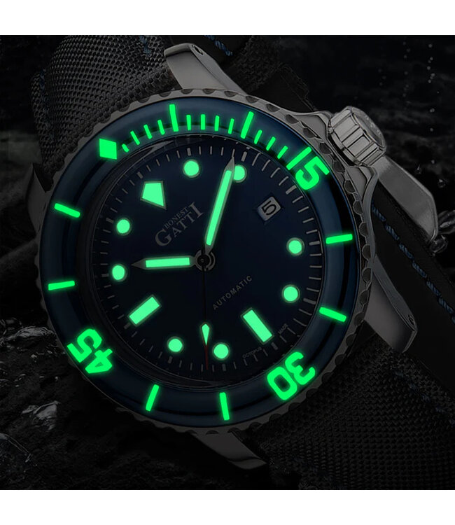 Bonest Gatti  BG8002-L2 Diving Automatik Silber Herrenuhr