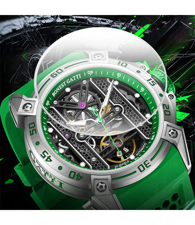 Bonest Gatti   BG5805-A3 Herrenuhr Green Sword Series