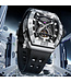 Bonest Gatti  BG5701-A2 Tonneau Skeleton Automatik Silber Herrenuhr