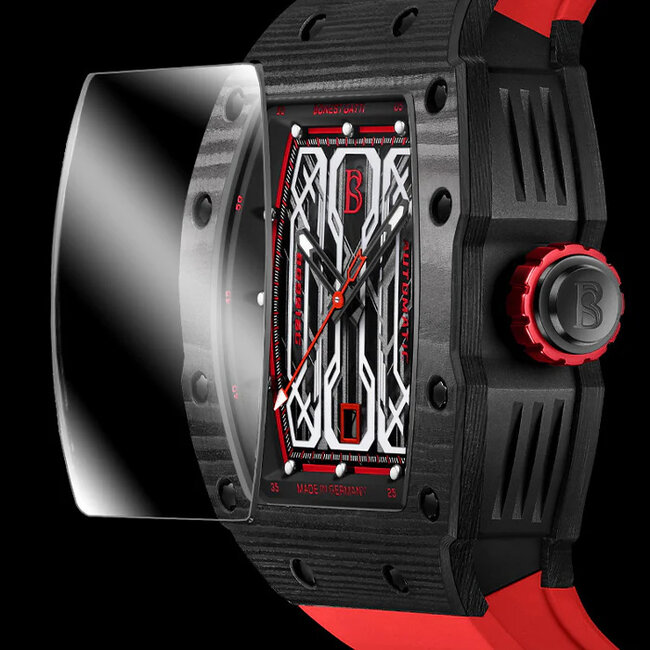 Bonest Gatti BG4004-R2 Herrenuhr Red Carbon Fiber Series