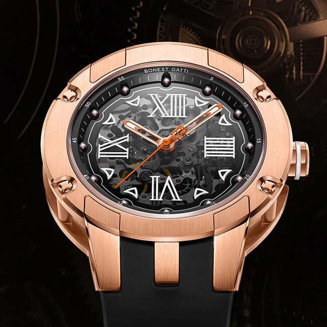 Bonest Gatti BG7701-A5 Herrenuhr Rose Gold Cosmos Serie