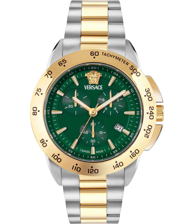 Versace  V-Sport Chronograph VEKIA0625 Swiss Made Bicolor/Grün Herrenuhr