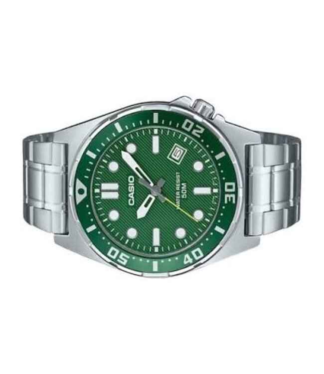 Casio  MTD-135D-3AVDF Herrenuhr Edelstahl Grün