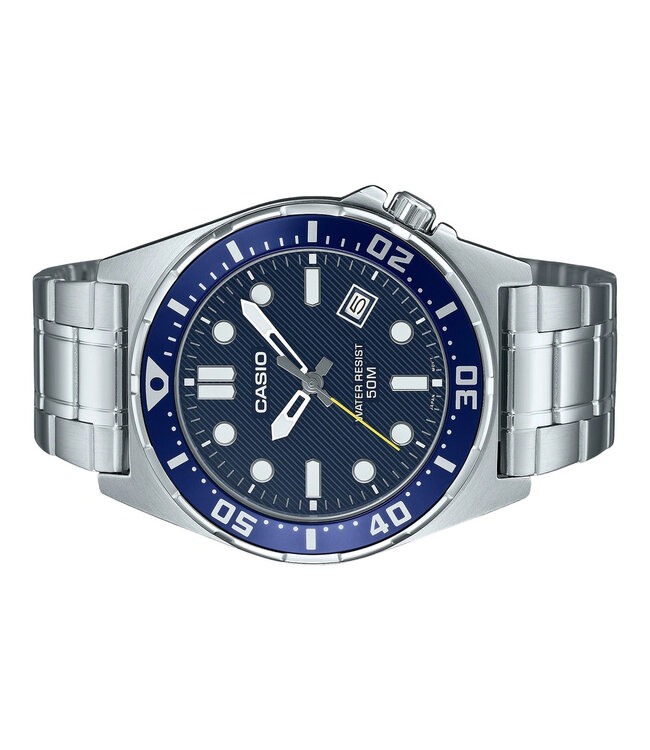 Casio  MTD-135D-2AVDF Herrenuhr Edelstahl Blau