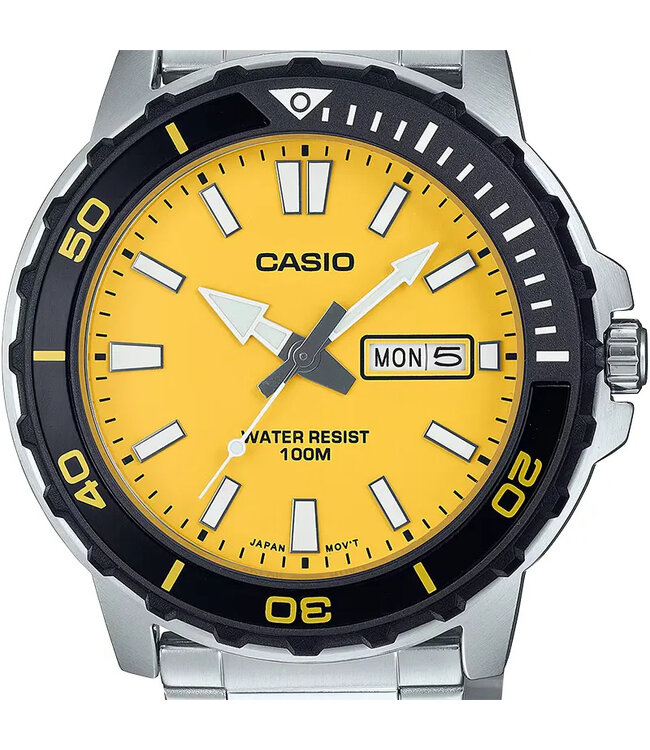 Casio  MTD-125D-9AVDF Herrenuhr Edelstahl Gelb