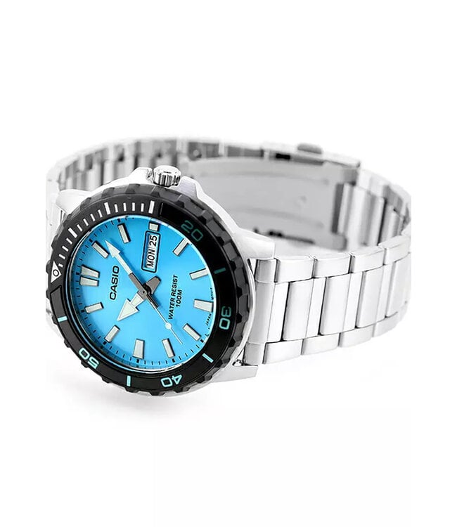 Casio  MTD-125D-2A3VDF Herrenuhr Edelstahl Blau