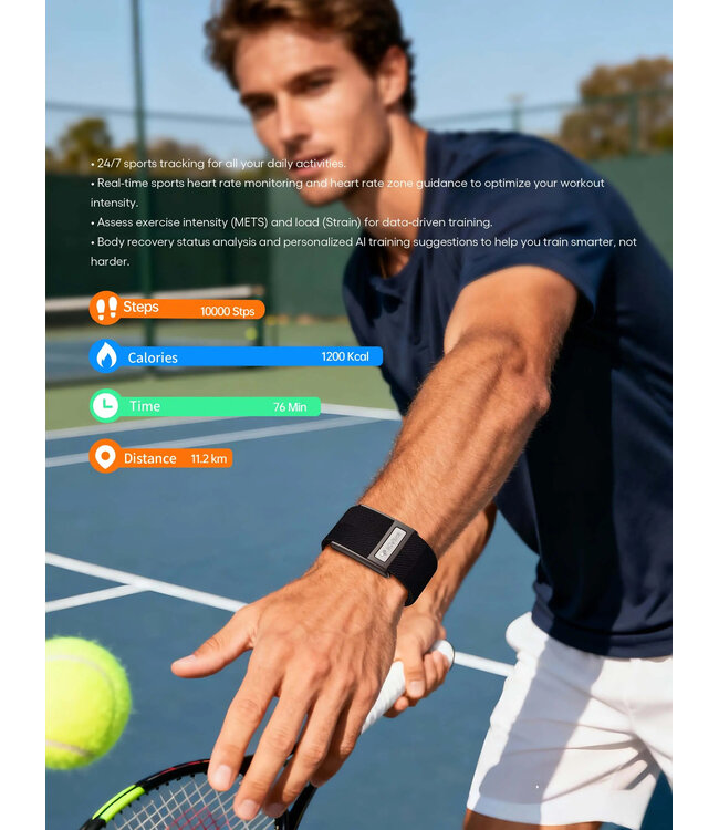 J-Style JCVital V8 Medicinal Smartband schwarz