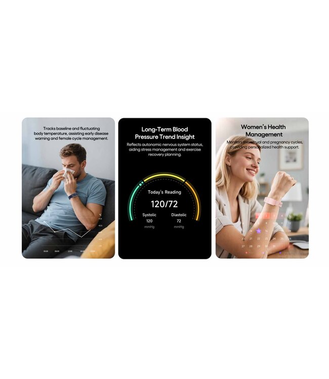 J-Style  JCVital V5 KI Gesundheits-Smartband schwarz schwarz