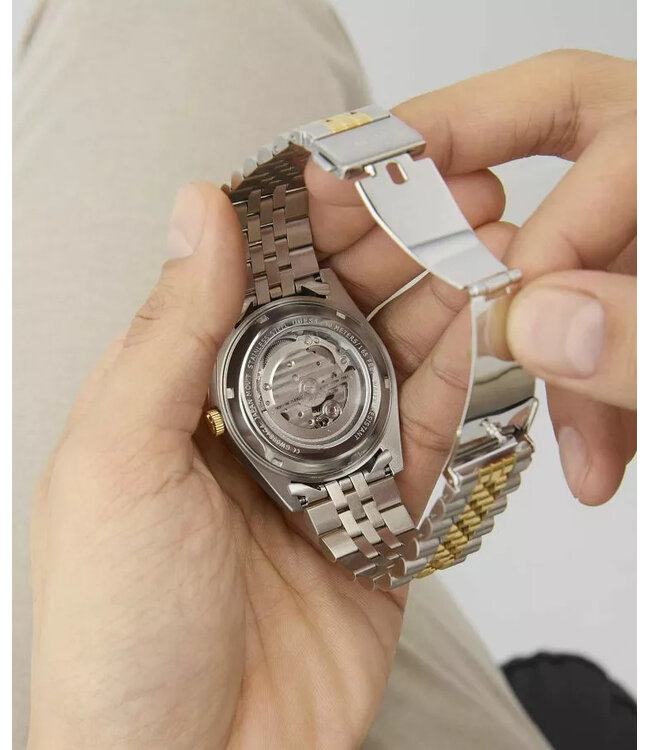 Guess  Connoisseur GW0984G4 Automatik Grün Bicolor Herrenuhr