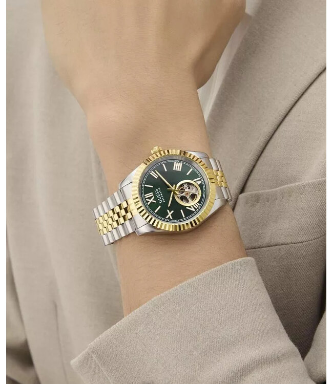 Guess  Connoisseur GW0984G4 Automatik Grün Bicolor Herrenuhr