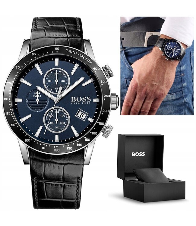 Hugo Boss   Rafale 1513391 Chronograph Schwarz/Blau Herrenuhr