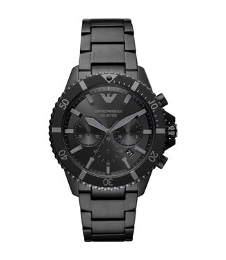 Emporio Armani  Diver AR11363 Herrenuhr Chronograph Schwarz Edelstahl