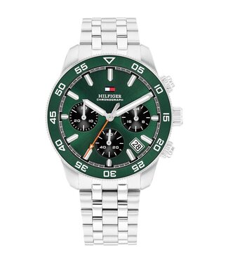 Tommy Hilfiger  TH85 Chronograph 1792214 Silber Grün Herrenuhr
