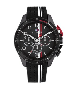 Tommy Hilfiger  Bank Chronograph 1792168 Schwarz Herrenuhr