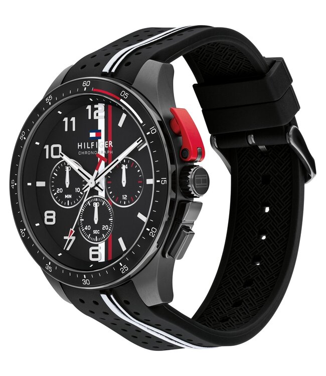 Tommy Hilfiger   Bank Chronograph 1792168 Schwarz Herrenuhr