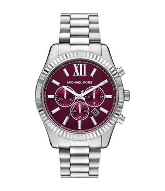 Michael Kors  Lexington MK9242 Herrenuhr Chronograph Rot Edelstahl