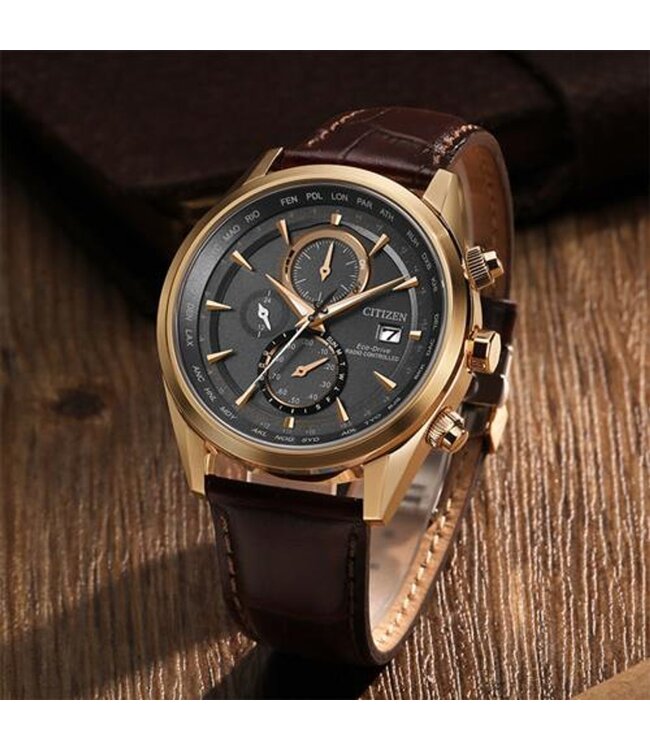 Citizen  AT8263-10H Eco-Drive Funk Chronograph Roségold Herrenuhr