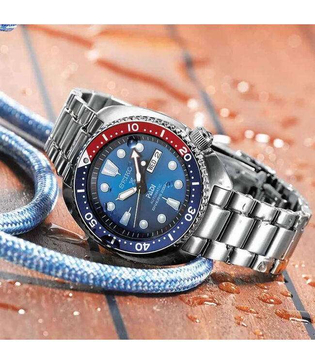 Seiko Prospex PADI SRPE99K1 Diver Automatik Blau Rot Turtle