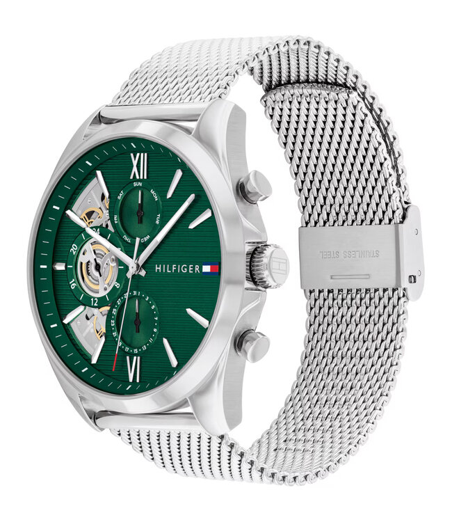 Tommy Hilfiger   Baker 1710647 Grün Silber Herrenuhr