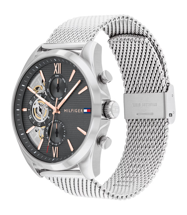 Tommy Hilfiger   Baker Dressed Up 1710646 Grau Silber Herrenuhr