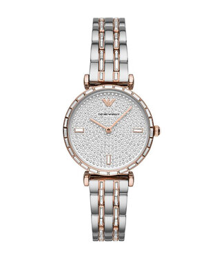 Emporio Armani  Zweihanduhr AR11292 Damenuhr Silber Edelstahl