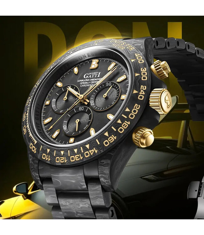 Bonest Gatti   BG9012-C1 Full Luminous Automatik Schwarz Herrenuhr