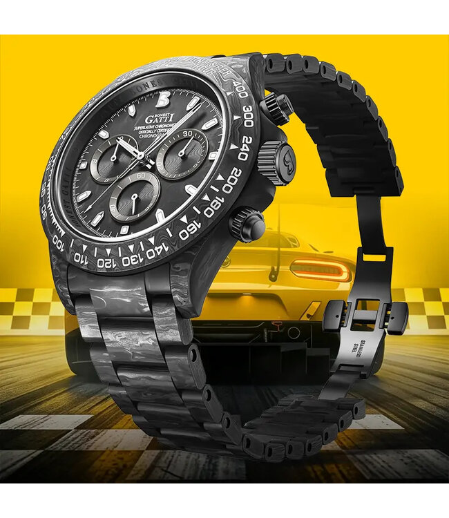 Bonest Gatti  Bonest Gatti BG9012-C2 Full Luminous Automatik Schwarz/Weiss Herrenuhr