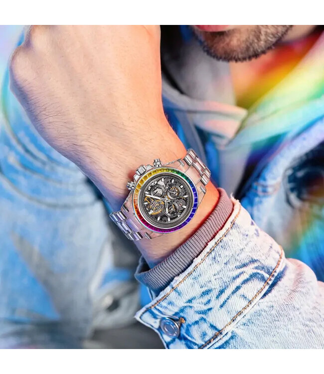 Bonest Gatti   BG6009-G1 Skeleton Chronograph Transparent Herrenuhr