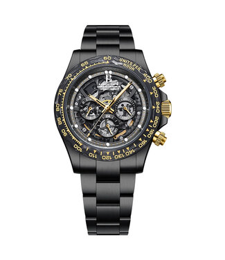 Bonest Gatti  BG8019-S3 Skeleton Automatik Schwarz/Gold Herrenuhr