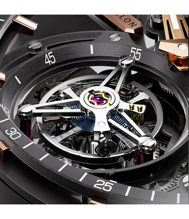 Bonest Gatti   BG7004-S1 Tourbillon Automatik Skeleton Silber Herrenuhr