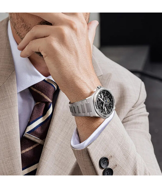 Bonest Gatti   BG7004-S1 Tourbillon Automatik Skeleton Silber Herrenuhr