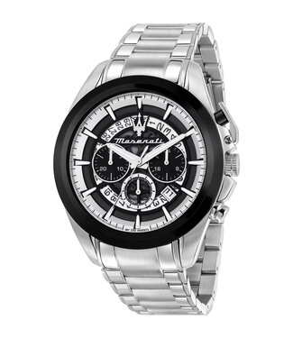 Maserati  Traguardo R8873612059 Herrenuhr Chronograph Schwarz/Weiss Edelstahl