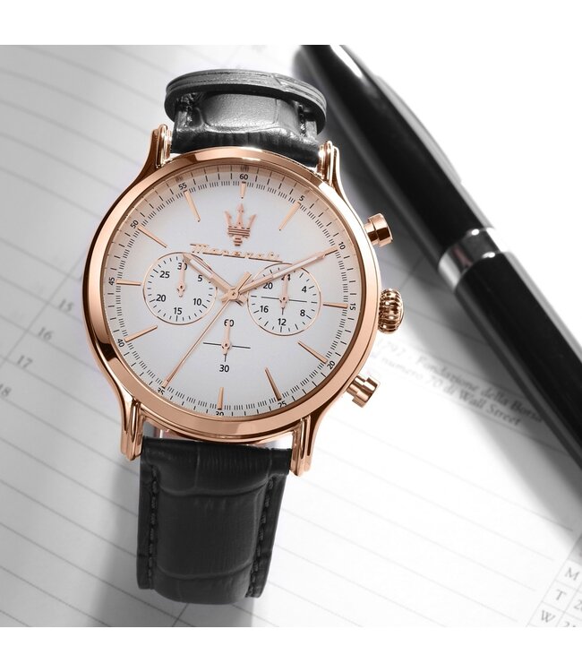 Maserati  Epoca R8871618016 Chronograph Weiss Herrenuhr