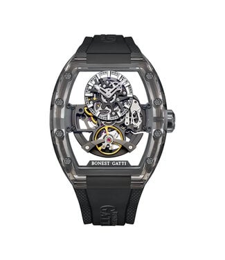 Bonest Gatti  BG9960-A1 K9 Crystal Skeleton Automatik Schwarz Herrenuhr