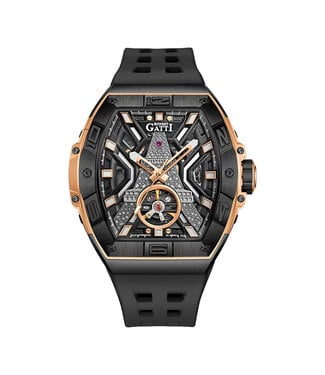 Bonest Gatti  BG5001-R3 Eiffelturm Tonneau Automatik Rosé-Gold Herrenuhr
