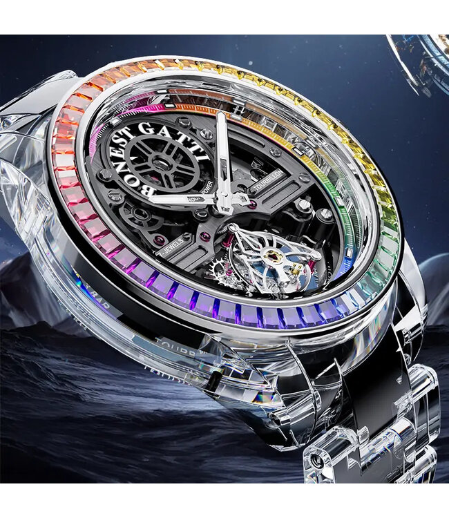 Bonest Gatti  BG7007-G1 K9 Crystal Tourbillon Automatik Transparent Herrenuhr