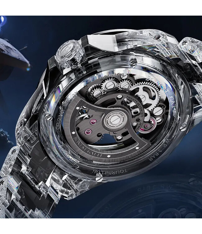 Bonest Gatti  BG7007-G1 K9 Crystal Tourbillon Automatik Transparent Herrenuhr