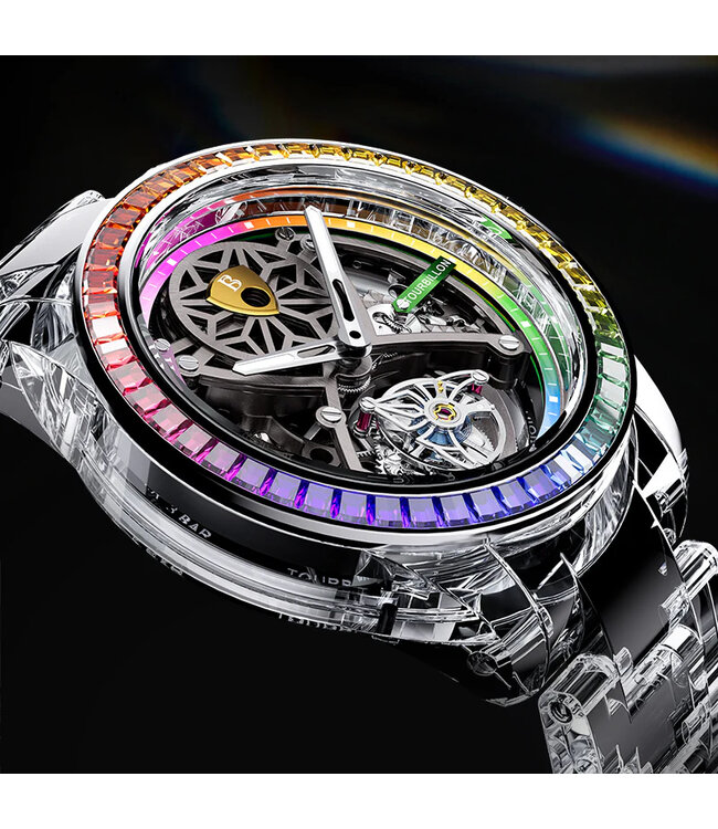 Bonest Gatti  BG7007-G1 K9 Crystal Tourbillon Automatik Transparent Herrenuhr