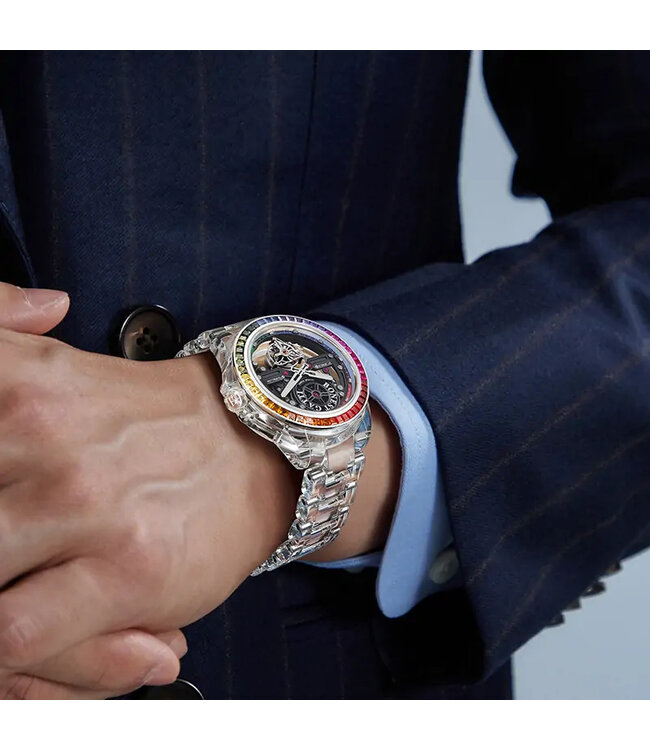 Bonest Gatti  BG7007-G1 K9 Crystal Tourbillon Automatik Transparent Herrenuhr