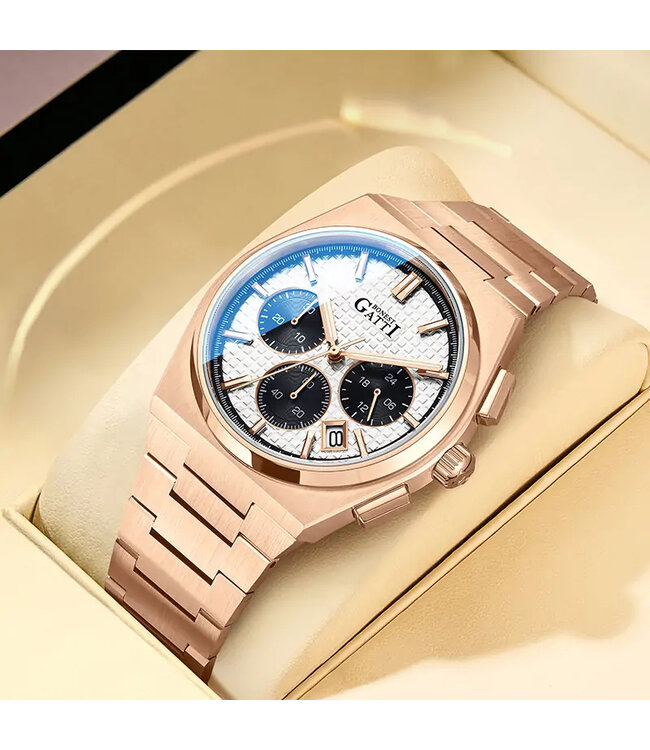 Bonest Gatti  BG8016-S4 Multifunction Quarz Rosé-Gold Herrenuhr