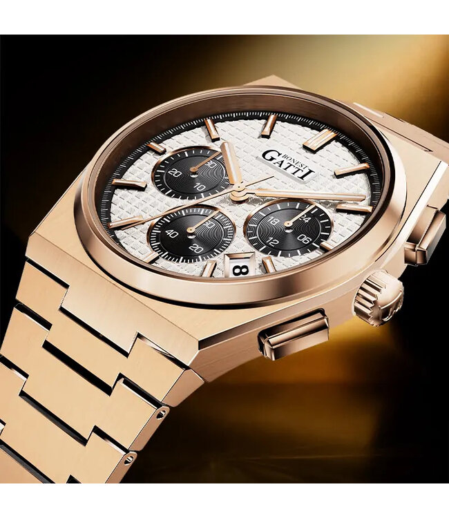 Bonest Gatti  BG8016-S4 Multifunction Quarz Rosé-Gold Herrenuhr