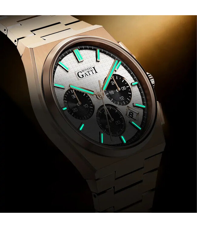 Bonest Gatti  BG8016-S4 Multifunction Quarz Rosé-Gold Herrenuhr