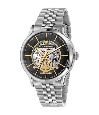 Maserati  Epoca Skeleton Automatik R8823118015 Silber/Schwarz Herrenuhr