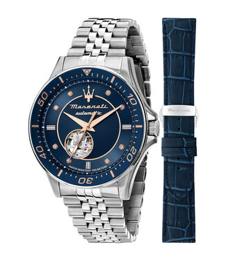 Maserati  Sfida Skeleton Automatik R8823140013 Silber Herrenuhr