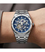 Mark Fairwhale TORSKAR FW-6840 Skeleton Automatik Silber/Blau Herrenuhr