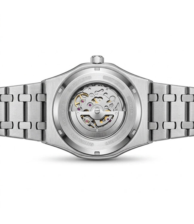 Mark Fairwhale TORSKAR FW-6840 Skeleton Automatik Silber/Blau Herrenuhr