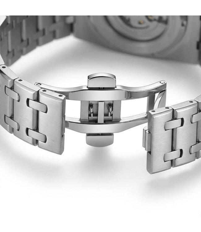 Mark Fairwhale TORSKAR FW-6840 Skeleton Automatik Silber/Blau Herrenuhr